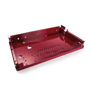 Sheet Metal Manufacturing Sheet Metal Forming and Hole Punching Aluminum Case Red Anodizing