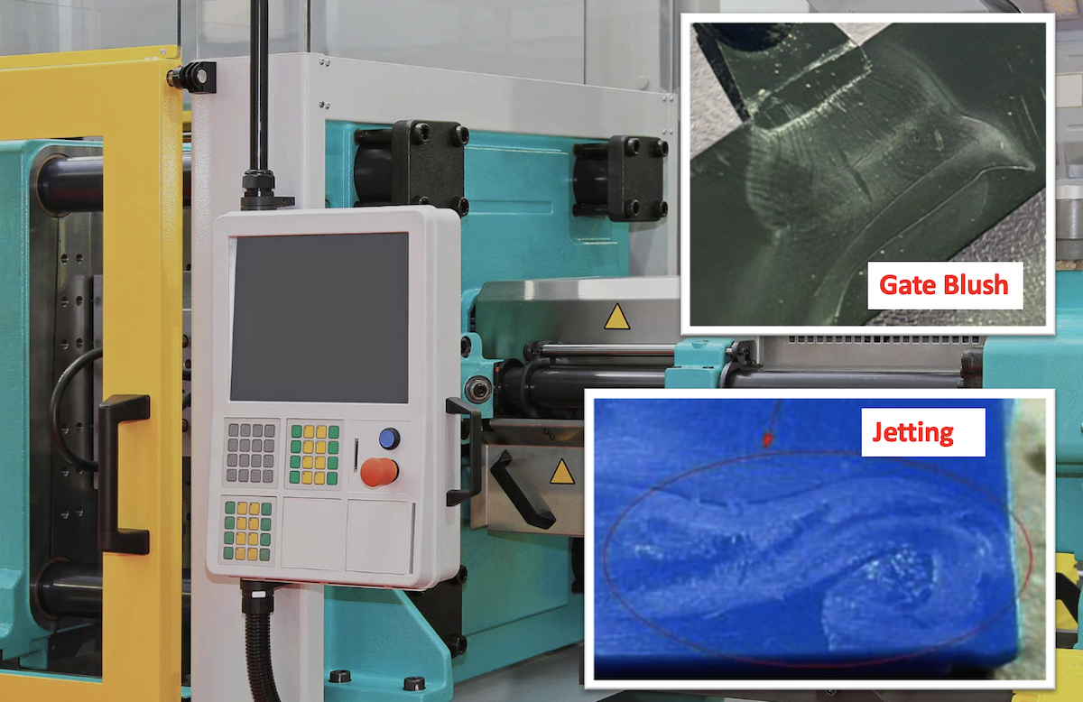 Injection Molding Gate Blush Jetting